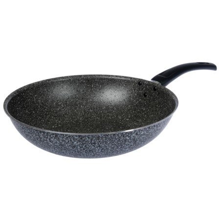 Wok Sarten Antiadherente 28 Cms Pedra Gris Aston Premium
