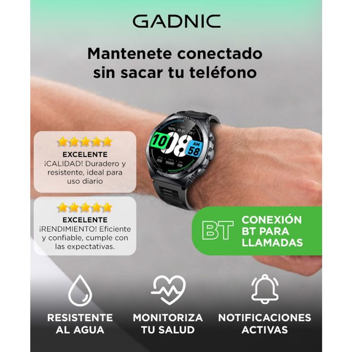 Reloj Smartwatch Gadnic Inteligente Función Llamada Pantalla táctil - Vista 2