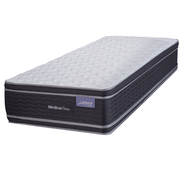 Colchón + Sommier Espuma 1 1/2 Plaza Inducol Nimbus Firm Doble Euro 100x190x26 120kg - Vista 2