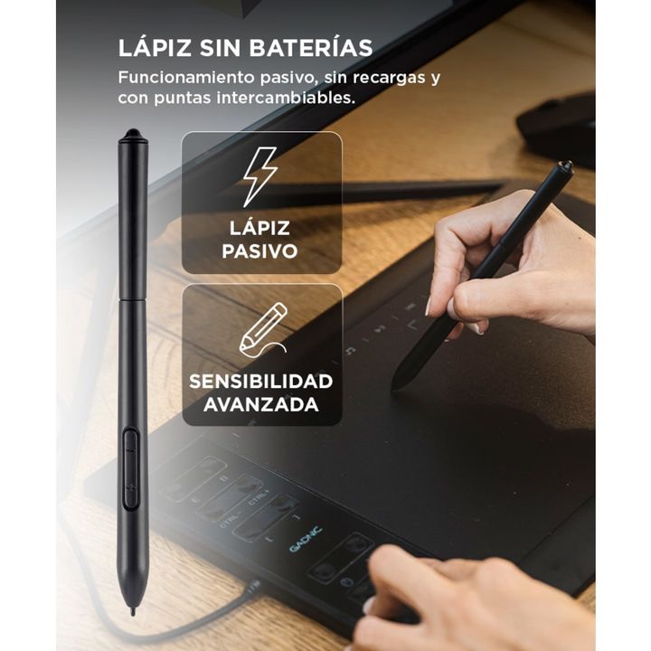 Tableta Gráfica Gadnic TBG123 10 x 6 Con 8192 Niveles De Presión Y 22 Accesos Directos - Vista 3