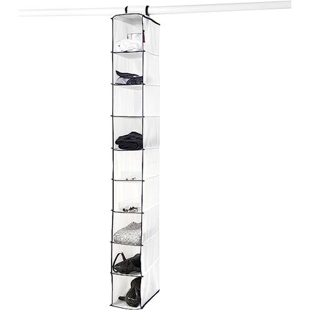 Organizador Ropero Colgante 9 Estantes Compactor Blanco