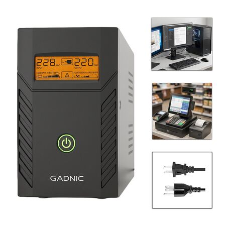 UPS Estabilizador Tension Gadnic Hogar 800VA 480W 220V LCD 4 salidas