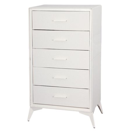 Cajonera | Organizador Dalton 5 Cajones Crema Metal Tela 231027