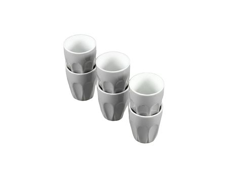 Mug 90Cc Gris Mate Set X 6