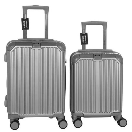 Set 2 Valijas Chicas Dudley Policarbonato Plateado (20"- 18")