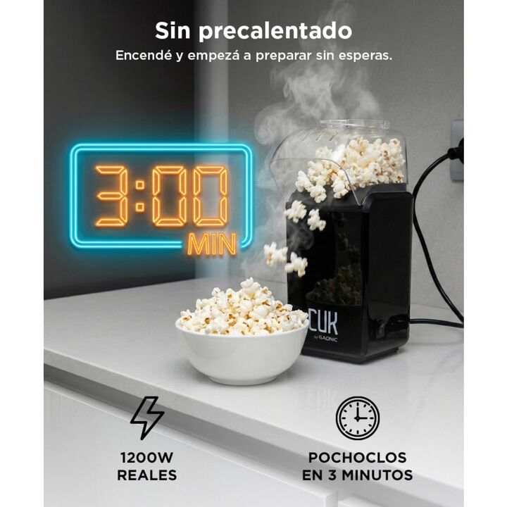 Pochoclera Gadnic Aire Caliente 1200 W - Vista 3