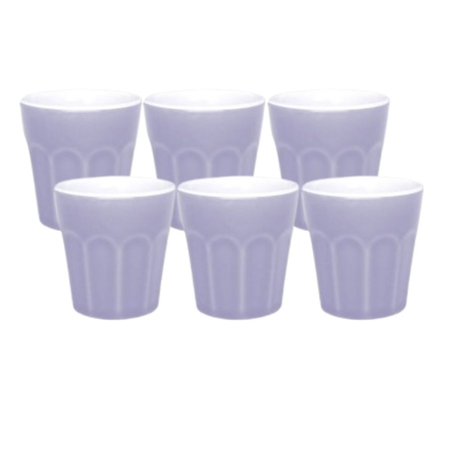 SET X 6 VASOS DE CAFE DE 90 CC LILA OXFORD