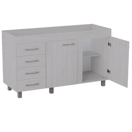 BAJOMESADA ORLANDI JA 621 PREMIUM - JACARANDA, 2 PUERTAS, 4 CAJONES