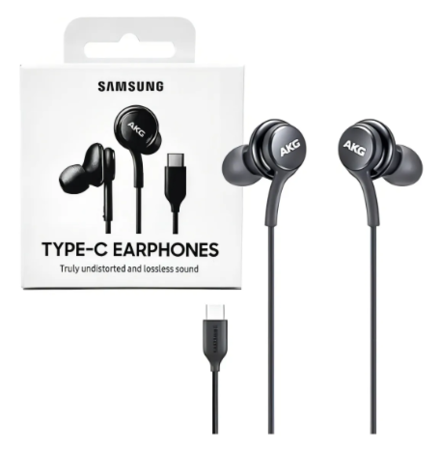 Manos Libres Samsung Akg Usb Tipo C Originales Color Negro / Blanco
