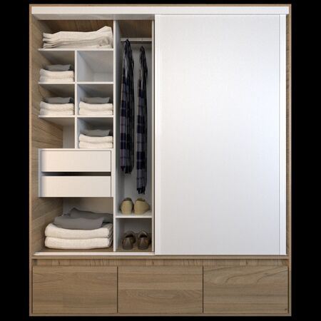 Placard Corredizo 1,80 2 Cajones 3 Zapateros Olmo Everest