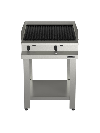 Anafe Industrial Brafh 700 Parrilla Acero Inox Base Fija Gris
