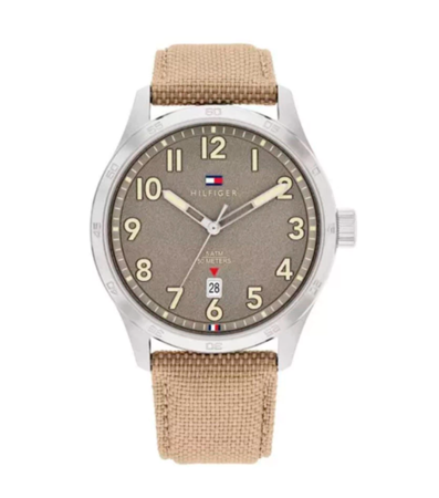RELOJ ANALÓGICO TOMMY HILFIGER - CAJA CUARZO PLATEADA ESFERA GRIS MALLA ARENA (RTH0719)