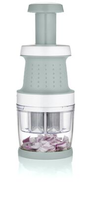 Cortador De Vegetales A Presion Food Chopper Gris Y Blanco