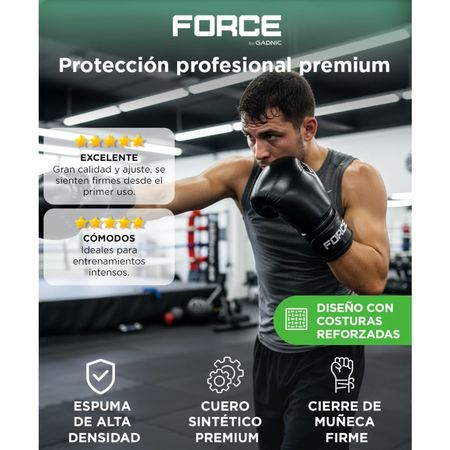 Guantes de Boxeo Negros Gadnic Profesional de Combate 