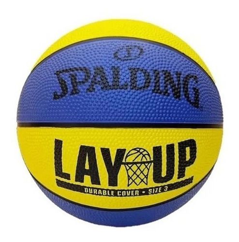 Pelota De Básquet Spalding N° 3 Lay Up Junior Yellow Blue - Vista 1