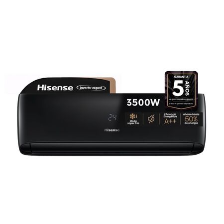 Aire Acondicionado Split Inverter Black 3000 Frigorias Hisense Frio Calor AS12UR4SVRCA02BKN