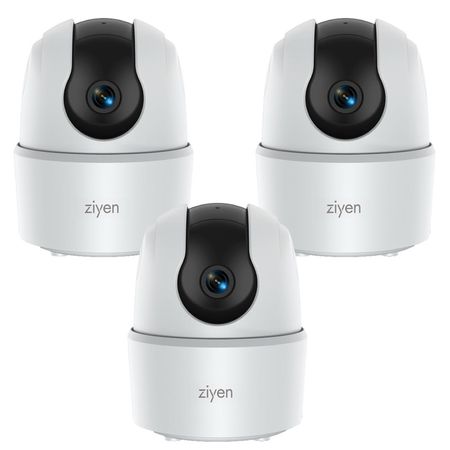 Kit x3 Cámaras De Seguridad Interior Ziyen Wifi Vision Nocturna 2mp