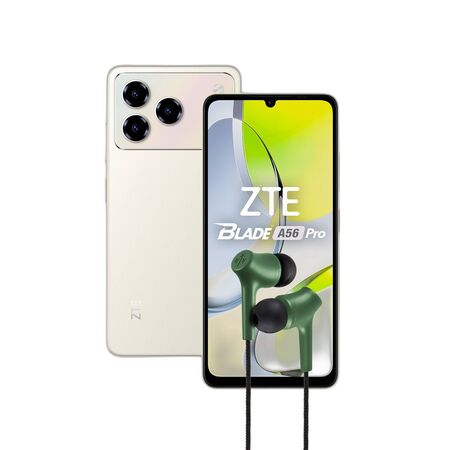 CELULAR ZTE A56 PRO GOLD 4+8gb 128gb ANDROID 15 + Auriculares HUNE con Microfono Tipo C - Bosque-#COMBO#-