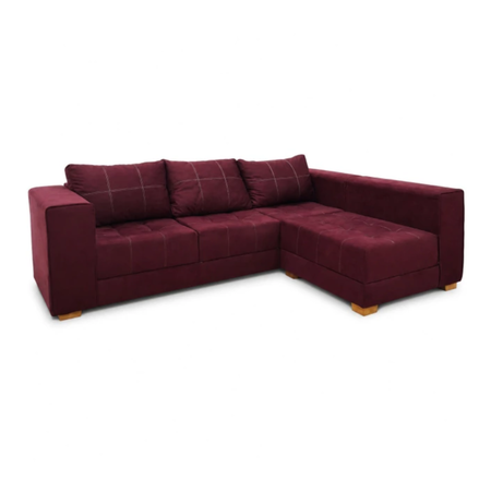 Sillón Dallas tres cuerpos color bordo