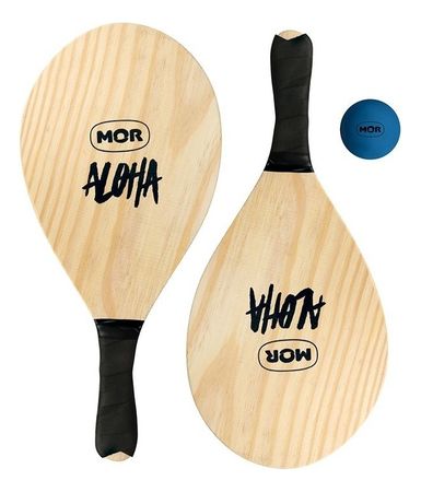 Juego de Tenis para Playa Paletas Aloha De Madera Mor 3699