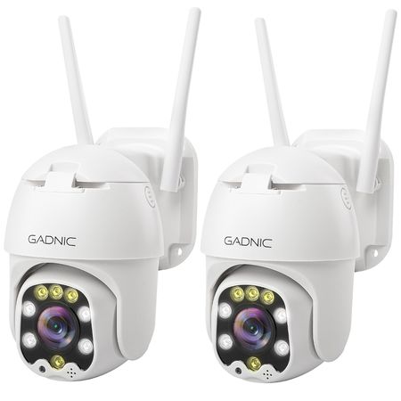 Camaras De Seguridad Gadnic DM300W x2 IP WIFI Para Exteriores 1080P Visión Nocturna