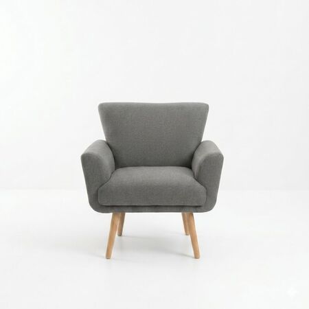 Sillon individual estilo matera Klyara tela pana  GRIS MEDIO