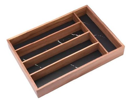 Organizador De Cubiertos Sakura Acacia Marble Effect Edition Madera