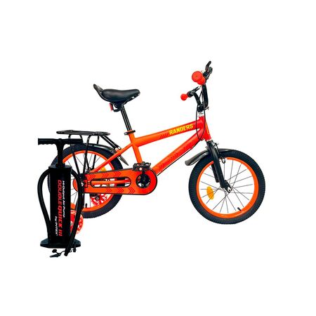 Combo Bicicleta Randers Rodado 16 Roja + Inflador Intex Double Quick III
