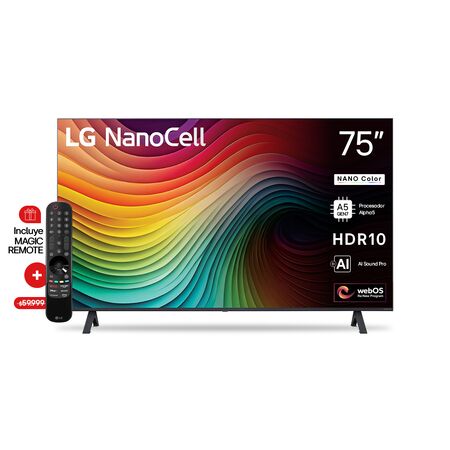 Smart TV LG NanoCell 75 Pulgadas 4k UHD 75NANO80TSA