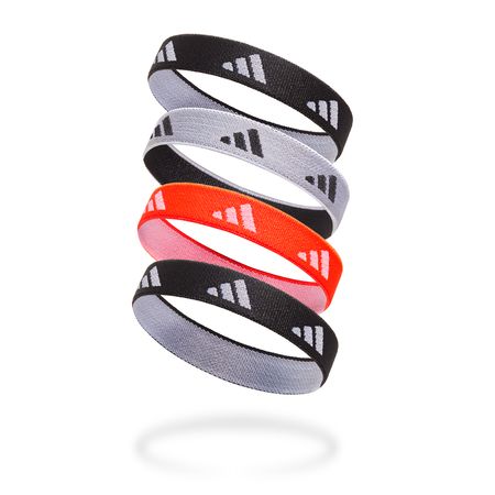 Set de Colitas para Pelo x4 Negro Blanco Rojo Adidas Fitness