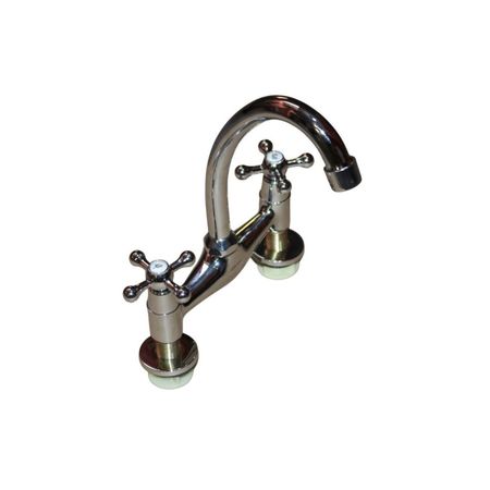 Canilla Eurogrif Grifería Doble Comando P/Cocina Mesada