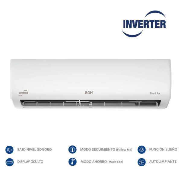 Aire Acondicionado Split Inverter BGH 6500w Frio Calor R32 BSI65WCLW - Vista 3