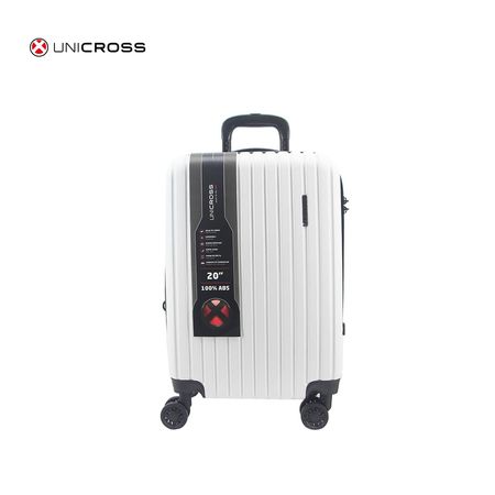 Valija Blanca Carry ON Unicross ABS 20 Ideal Cabina Ruedas 360 Expandible Super Liviana