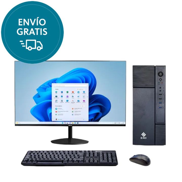 PC Ready D6-s5485 Intel I5-12va 8GB Ssd 480GB W11 + 24" Color Negro EXO - Vista 1