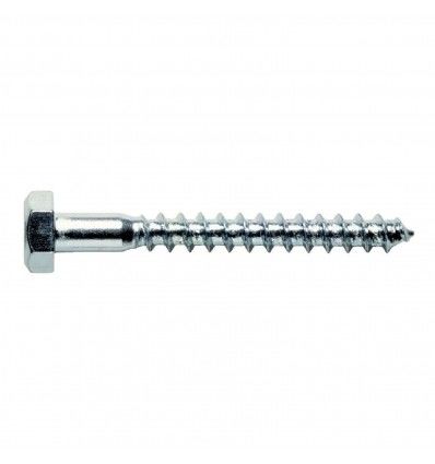 Tornillo tirafondo hexagonal 1/4 x 30mm en sobre de 100 unidades Rerar