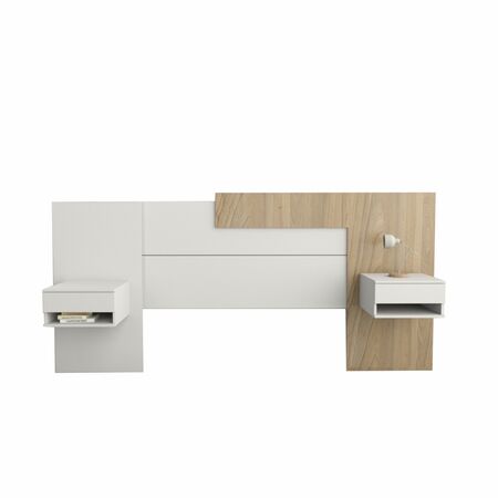 RESPALDO CON MESA DE LUZ PARA CAMA BOX DE 140 Y 160 CM