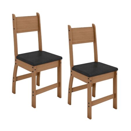 Sillas de Comedor X Milano Roble y Negro