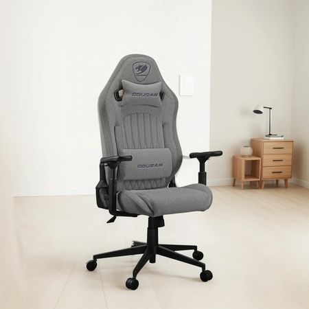 Silla Gamer Cougar Explore Royal Terciopelo Reclinable Gris