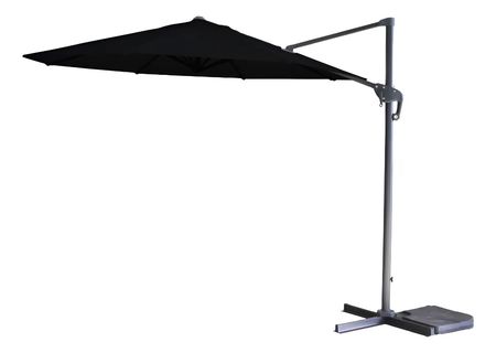 Sombrilla Jardin Lateral 3m Lusqtoff Lq50-04n Impermeable Uv Negro