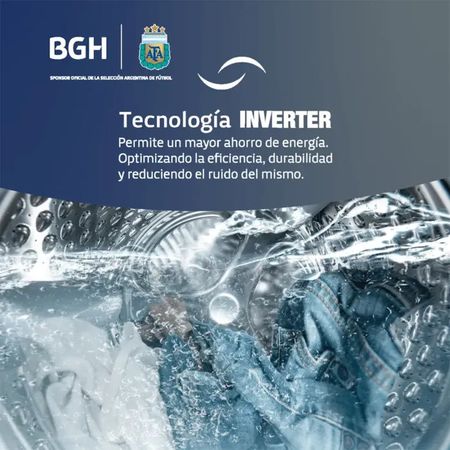 Lavarropas BGH Inverter Carga Frontal 6kg 1000rpm BWFE06W24AR