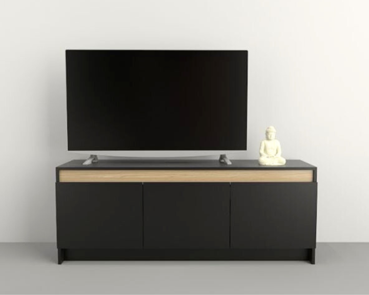 Mesa Tv Linea Home 2 Est 3 Ptas 1151 Negro/Olmo Tables - Vista 3