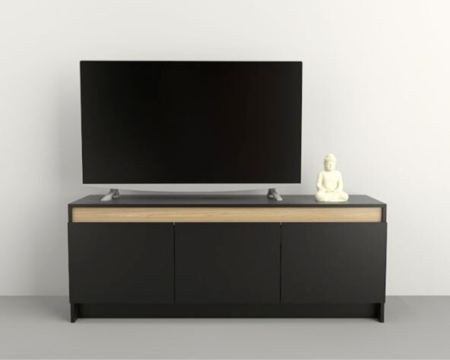 Mesa Tv Linea Home 2 Est 3 Ptas 1151 Negro/Olmo Tables