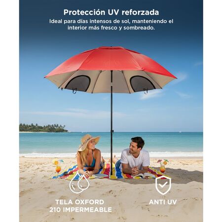 Sombrilla Carpa Roja Gadnic GZ7 Para Exterior + Bolso