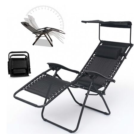Reposera Gravedad Cero Southport by Gadnic Silla Reclinable Con Toldo