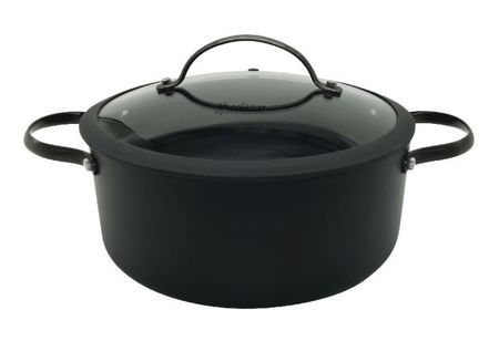 Cacerola De Aluminio Hudson Negra Con Antiadherente Tbk07 1221003