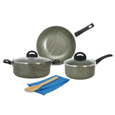 Bateria Antiadherente 7 piezas 1,8 MM Aston Terra Cacerola Olla Wok 