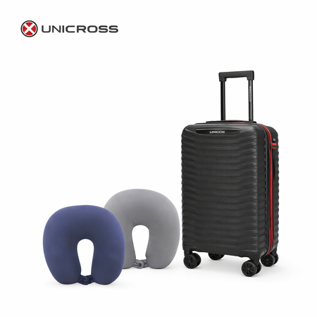 Valija Carry On Abs Unicross +Almohadón de cuello de viaje memory foam