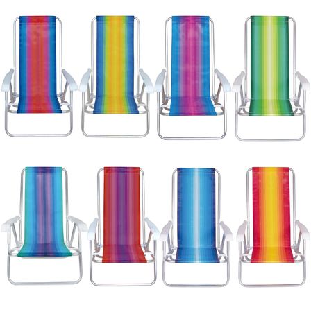 Silla Reclinable Aluminio Mor 4 Posiciones Colores Surtidos