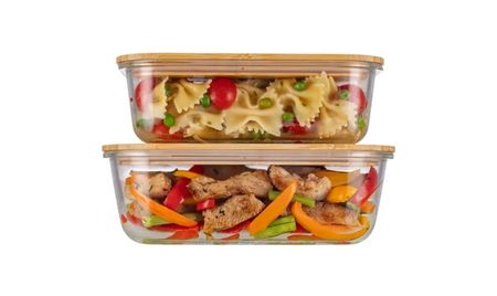 FUENTES DE VIDRIO CON TAPA DE BAMBU ELECTROLUX. CONTENEDORES. (930000059)