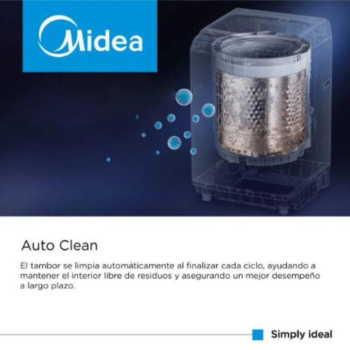 MIDEA LAVARROPAS C/SUPERIOR 7.5KG MLS-75GE04N SILVER - Vista 7